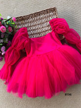 Load image into Gallery viewer, BT1745 Radiant Fuchsia Fantasy Dress - A Vivid Celebration for Your Little Star
