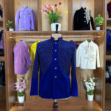 Load image into Gallery viewer, BT2568 Royal Blue Velvet Men’s Jacket | Luxury Wedding &amp; Event Wear | for Dad
