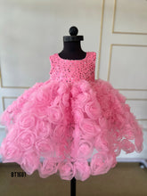 Load image into Gallery viewer, BT1681 Flower Theme Birthday Frock
