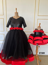 Load image into Gallery viewer, BT1889 Crimson Charm Layered Dress - Radiant Rosette
