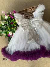 Load image into Gallery viewer, BT1747 Ethereal White &amp; Amethyst Party Dress - Whispers of Elegance
