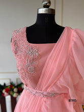 Load image into Gallery viewer, BT1505 Petal Pirouette: Blush Pink Ruffled Mommy &amp; Me Gowns
