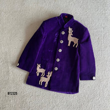 Load image into Gallery viewer, BT2325 🦌 Royal Majesty Velvet Sherwani – A Regal Look for Your Little Prince! 👑✨
