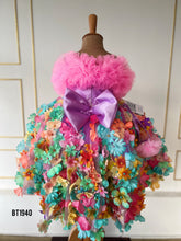 Load image into Gallery viewer, BT1940 Vibrant Floral Party Dress for Baby Girls
