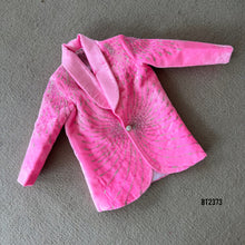 Load image into Gallery viewer, BT2373 Baby Boy Pink Velvet Party Blazer with Silver Embroidery – Luxury Kids Celebration Outfit
