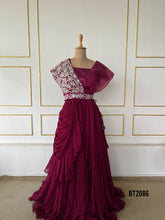 Load image into Gallery viewer, BT2086 💜 Graceful in Plum: An Elegant Choice for Celebrations 🎉
