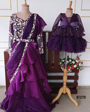 Load image into Gallery viewer, BT2170 Royal Purple Mommy &amp; Me Ensemble 👗✨
