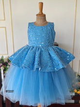 Load image into Gallery viewer, BT2237 ❄️ Sparkling Ice Princess Dress – A Magical Fairytale Look! 💙✨
