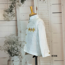 Load image into Gallery viewer, BT2516 White Royal Kurta &amp; Pink Dhoti Set for Baby Boy
