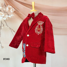 Load image into Gallery viewer, 🎀 BT2493 Royal Cartoon Charm Baby Boy Velvet Blazer Set
