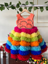 Load image into Gallery viewer, BT1560 Rainbow Theme Birthday Frock
