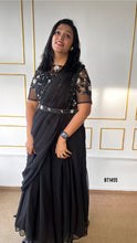 Load image into Gallery viewer, BT1455 Elegant Black Draped  Ensemble - Mommy &amp; Me Edition

