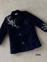 Load image into Gallery viewer, BT2164 Regal Velvet Deer Embroidered Party Wear Outfit for Your Little Boys 🦌✨
