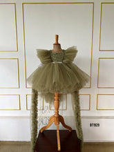 Load image into Gallery viewer, BT1929 Enchanting Olive Green Baby Dress
