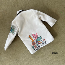 Load image into Gallery viewer, BT2401 White Boys Party Wear Blazer with Peacock Feather Embroidery – Premium Wedding &amp; Birthday Outfit
