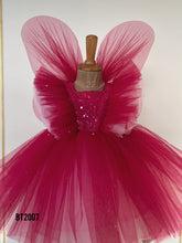 Load image into Gallery viewer, BT2007 🦋 Pink Fairy Wings Dress – Fly into the Magic of Celebration 🎉🧚‍♀️
