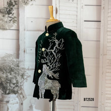 Load image into Gallery viewer, BT2528 Deer 🦌 Designer Baby Boy Velvet Party Wear Jacket

