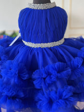 Load image into Gallery viewer, BT1553 Ruffle Halter Neck Birthday Frock
