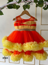 Load image into Gallery viewer, BT1635 Multi Colour Birthday Party Wear Frock  For Baby Girls
