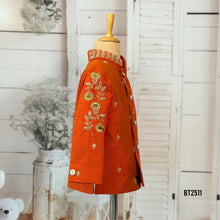 Load image into Gallery viewer, BT2511 Royal Rust Orange Embroidered Baby Boy Sherwani for Birthday &amp; Festive Wear
