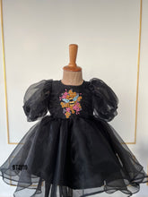 Load image into Gallery viewer, BT2119 🖤 Bold &amp; Beautiful: Elegant Black Dress for Little Fashion Icons 🖤
