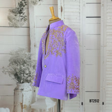 Load image into Gallery viewer, BT2512 Lavender Luxury Party Wear Blazer for Baby Boy
