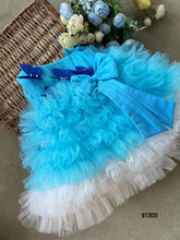 Load image into Gallery viewer, BT2025 ✨ Magical Sky-Blue Butterfly Party Dress for Little Princesses ✨
