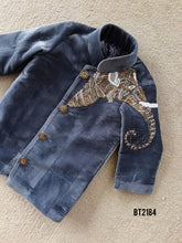 Load image into Gallery viewer, BT2184 Regal Elephant Embroidered Velvet Boys Party Wear Jacket 🐘✨
