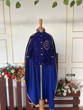 Load image into Gallery viewer, BT2208 Royal Blue Prince Cape Set Boys Party Wear: Fit for a Little King 👑✨
