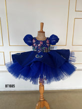 Load image into Gallery viewer, BT1885 Midnight Garden Puff-Sleeve Dress
