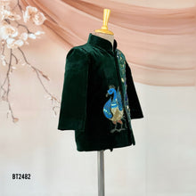 Load image into Gallery viewer, 🦚 BT2482 Peacock Majesty Baby Boy Velvet Jodhpuri Suit
