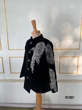 Load image into Gallery viewer, BT2067 🖤 Little Royal in Eagle Velvet Charm Party Wear For Boys 🖤
