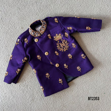 Load image into Gallery viewer, Bt2353 Royal Purple Embroidered Prince Coat Set – Boys Birthday &amp; Wedding Outfit
