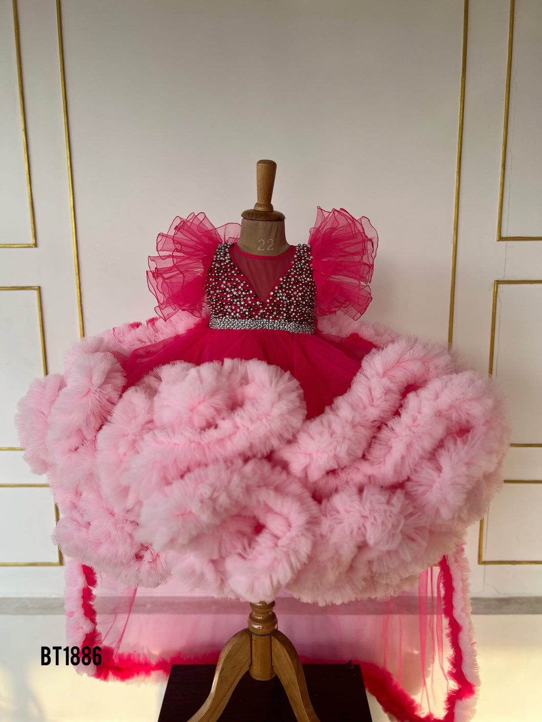 BT1886 Ruby Sparkle Princess Gown