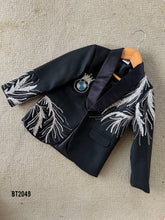 Load image into Gallery viewer, BT2049 Black Premium Party Wear Blazer for Boys – Special Occasion Outfit  🌟👑
