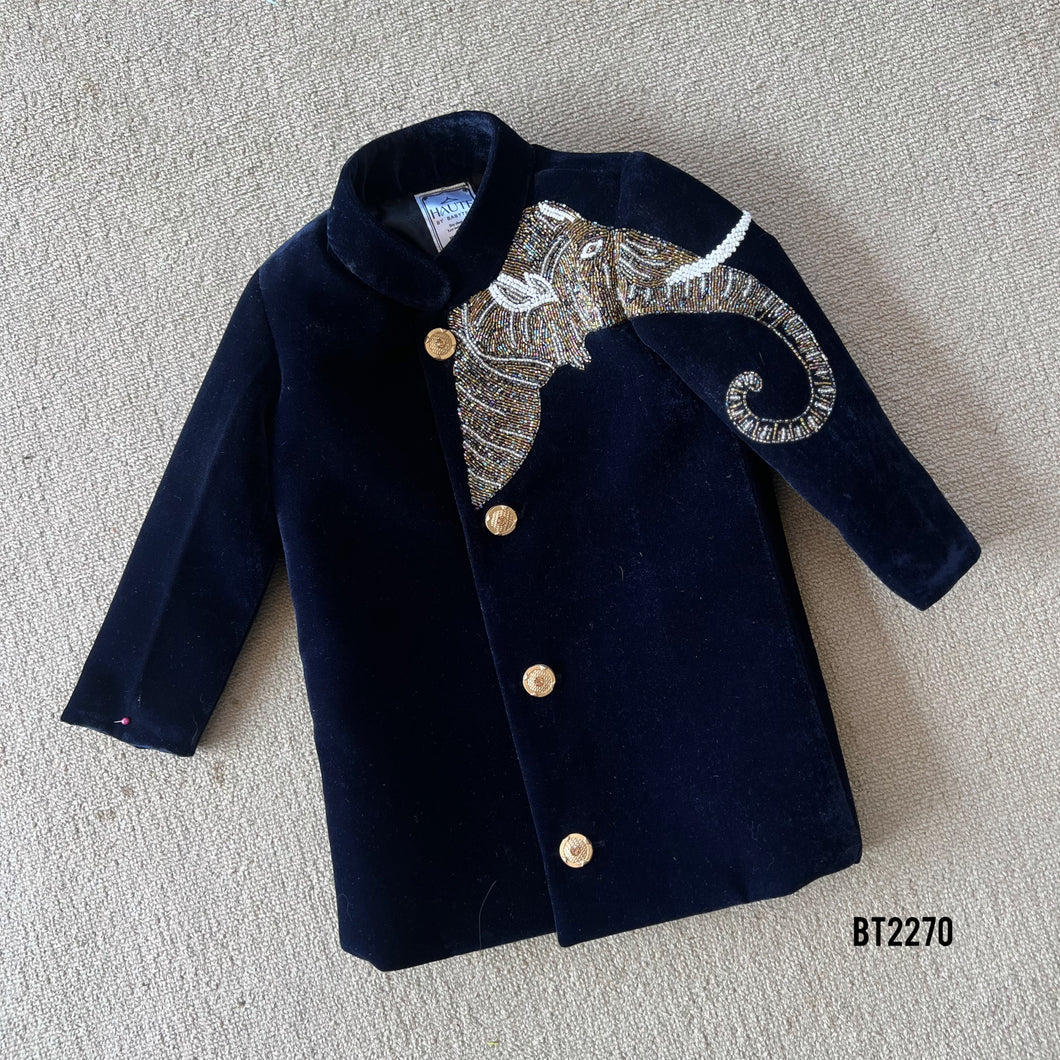 BT2270 Majestic Elephant Embroidery Suit – A Royal Statement for Your Little King! 👑✨