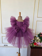 Load image into Gallery viewer, BT2132 Royal Plum Butterfly Dress 🦋👑

