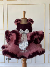 Load image into Gallery viewer, BT1784 Twilight Sparkle Festive Dress - Bordeaux Bliss
