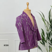 Load image into Gallery viewer, BT2551 Dusty Lavender Velvet Designer Blazer for Baby Boys
