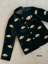 Load image into Gallery viewer, BT2219 Emerald Velvet Party Wear Jacket For Boys with Elephant Embroidery 🐘✨
