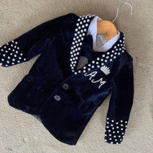 Load image into Gallery viewer, BT1956  Dashing Velvet Boys Party Wear Jacket with Pearl-Studded Elegance ✨👔
