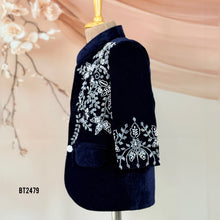 Load image into Gallery viewer, ❄️ BT2479 Frosted Elegance Baby Boy Velvet Jodhpuri Suit
