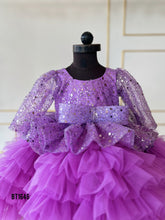 Load image into Gallery viewer, BT1646 Shimmer Party Wear Frock For Baby Girls
