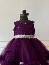 Load image into Gallery viewer, BT1679 Enchanted Amethyst: A Sparkling Purple Party Dress for Your Little Gem
