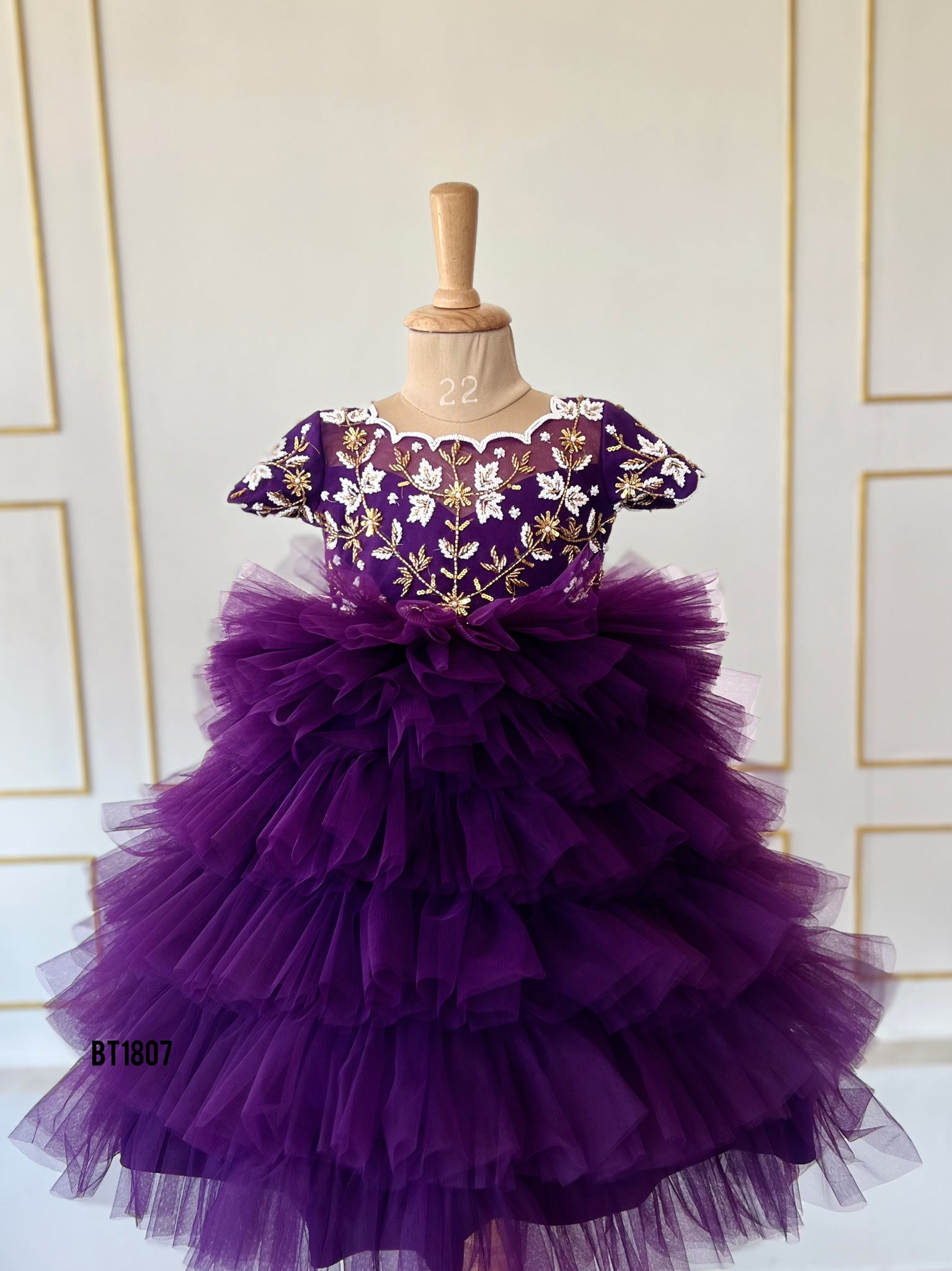 BT1807 Twilight Twirl: Royal Purple Tulle Princess Dress BabyTeen Fashion BT1807 Twilight Twirl: Royal Purple Tulle Princess Dress BabyTeen Fashion