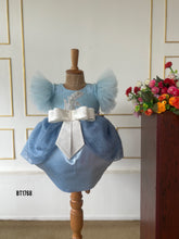 Load image into Gallery viewer, BT1768 Sky Blue Tulle Party Dress with Sparkling Swan Appliqué
