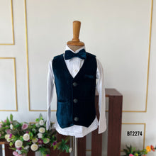 Load image into Gallery viewer, BT2274  Royal Blue Velvet Tuxedo – Dapper Look for Your Little Gentleman! 🎩💙
