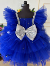 Load image into Gallery viewer, BT1587 Sapphire Sparkle – Baby’s Celebration Dress
