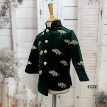 Load image into Gallery viewer, BT2637 Emerald Green Elephant Sherwani for Baby Boy | Luxury Birthday &amp; Wedding Party Wear

