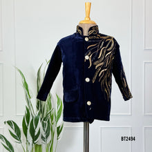 Load image into Gallery viewer, 💫 BT2494 Midnight Luxe Baby Boy Velvet Jodhpuri Suit
